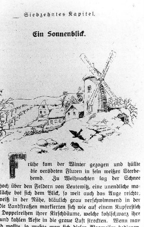 Dresden-Leutewitz. Leutewitzer Windmühle, Illustration aus: Der Windmüller von Leutewitz von Arno Hock, 1918
