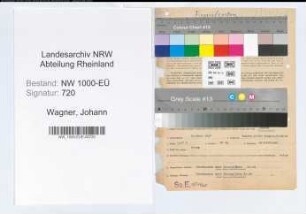 Entnazifizierung Johann Wagner, geb. 20.03.1907 (Zollinspektor)