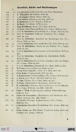 Gemälde, Stiche und Radierungen (Nr. 1-67a)