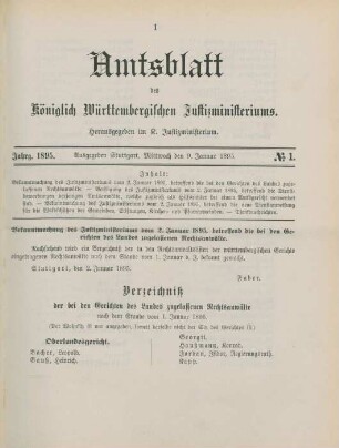 9. Januar-30. Dezember = No. 1-11