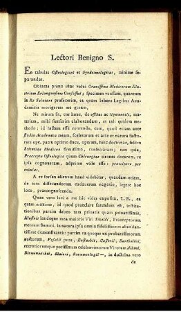 Lectori Benigno S.