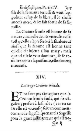 XIV. La vraye Crainte initiale