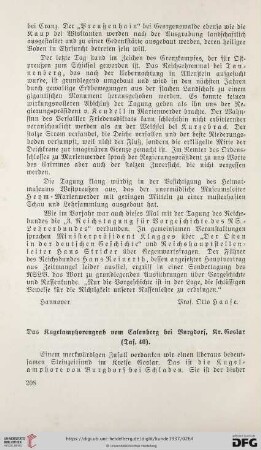 Das Kugelamphorengrab vom Calenberg bei Burgdorf, Kr. Goslar