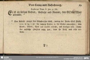 [Von Creutz und Anfechtung]