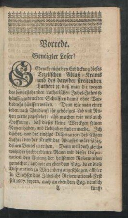Vorrede. Geneigter Leser!