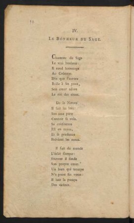 IV. Le Bonheur Du Sage