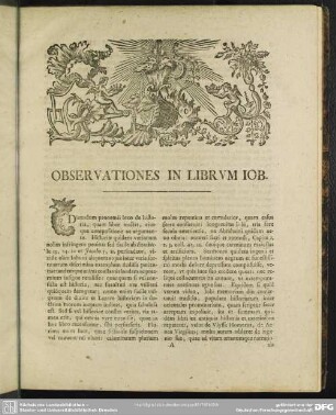 Observationes In Librum Iob