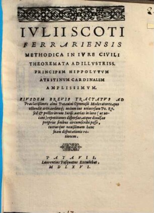 Methodica In Iure Civili Theoremata