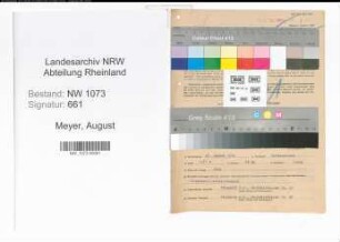 Entnazifizierung August Meyer , geb. 27.08.1910 (Justizassistent)