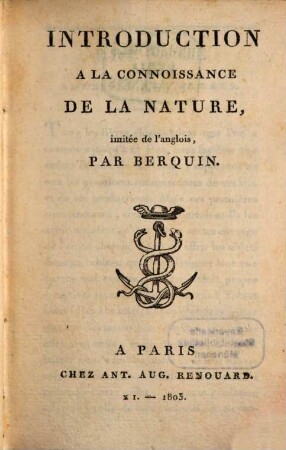 Oeuvres complètes de Berquin. 11, Introduction à la connoissance de la nature : imitée de l'anglois