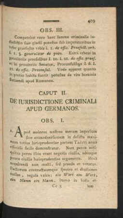 Caput II. De Iurisdictione Criminali Apud Germanos