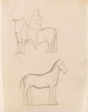 Studien von Pferd und Stier
