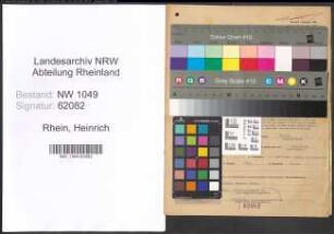 Entnazifizierung Heinrich Rhein , geb. 25.05.1892 (Werkmeister)