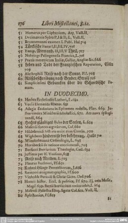 [Libri] In Duodecimo
