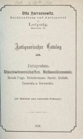 Antiquarischer Catalog, 50