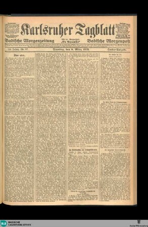 Karlsruher Tagblatt, Sonder-Ausgabe
