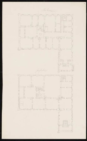 Herrenhaus, Lauchstädt: Grundriss Keller- und Erdgeschoss
