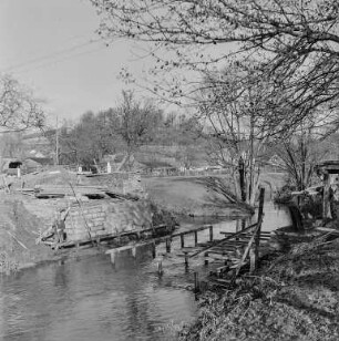 Schanze Gröditz : Zerstörte Brücke bei Gröditz