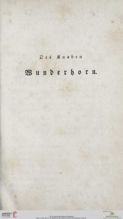 Des Knaben Wunderhorn