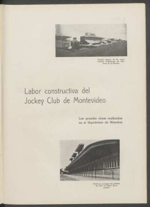 Labor constructiva del Jockey Club de Montevideo