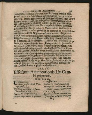 Cap. IV. Effectum Acceptationis Lit. Cambii proponens.