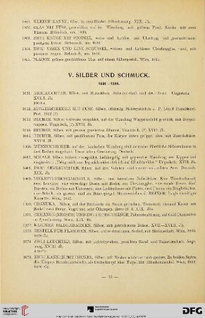 V. Silber und Schmuck (Nr. 1061-1284)