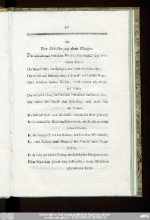12. Der Schäfer zu dem Bürger.