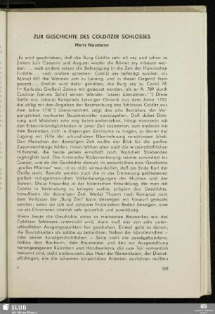 Zur Geschichte Des Colditzer Schlosses