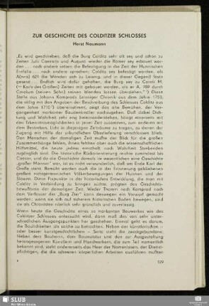 Zur Geschichte Des Colditzer Schlosses