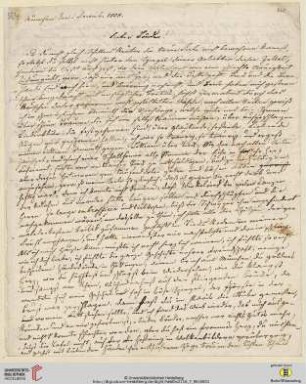 Brief von Clemens Brentano an Achim von Arnim