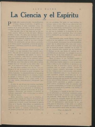 La ciencia y el espíritu