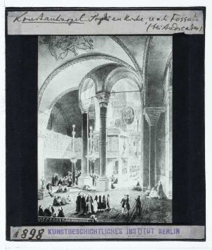 Istanbul, Hagia Sophia,Fossati, Serie mit Ansichten der Hagia Sophia (Lithographien) : Innenansicht