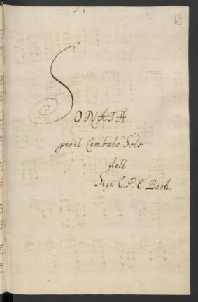 Sonaten; cemb; d-Moll; H 38; Wq 62.4