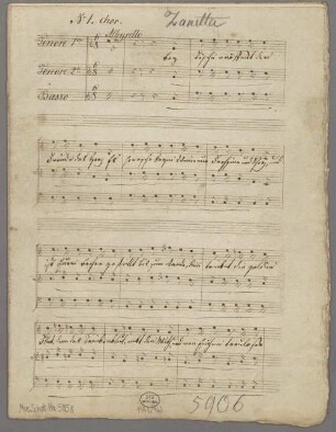 Zanetta, Auswahl, Singstimmen - BSB Mus.Schott.Ha 5858