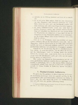 V. Planimetrierende Indikatoren.