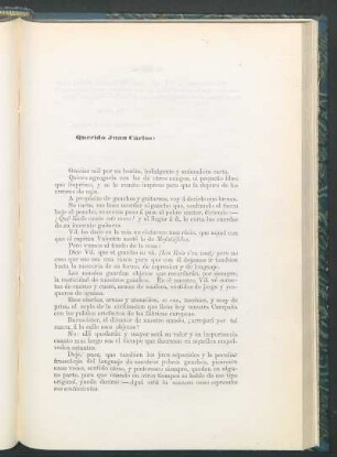 [Carta de Estanislao del Campo a Juan Cárlos Gomez]