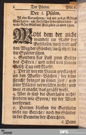 Der Psalter.