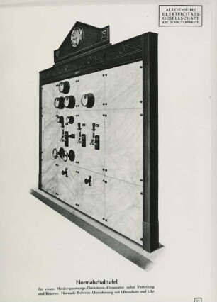 AEG Schalttafel von Peter Behrens