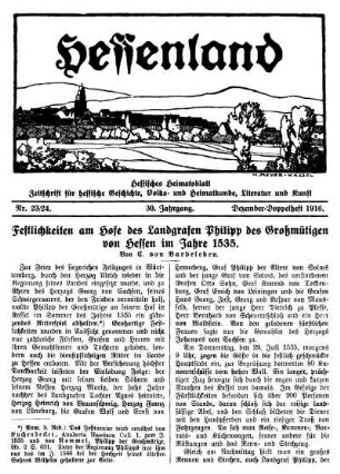 Nr. 23/24, Dezember-Doppelheft 1916