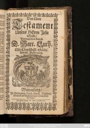Das Neue Testament Unsers Herrn Jesu Christi