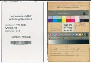 Entnazifizierung Wilhelm Rumpen , geb. 03.02.1898 (Maschinist)
