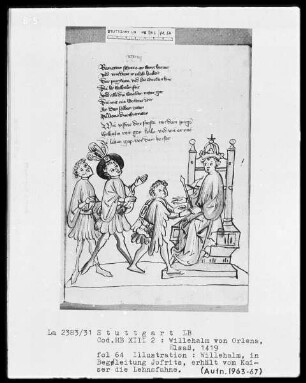 Willehalm von Orlens, Folio 4recto-299verso — Willehalm von Orlens, Folio 4recto-299versoWillehalm vor dem Kaiser, Folio 64recto