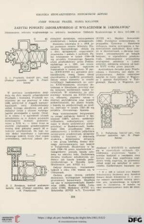 Zabytki powiatu jarosławskiego (z wyłączeniem m. Jarosławia) : (Streszczenie referatu wygłoszonego na zebraniu naukowym Oddziału Krakowskiego w dniu 19.I.1960 r.)