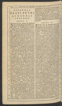 Epistola Beati Petri Apostoli Secvnda.
