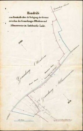 Verlegung der Gemarkungsgrenze zwischen den Gemeinden Ottenheim und Meißenheim und zwischen Ottenheim und Allmannsweier