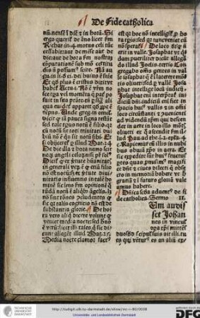 Dominica secunda adventus de fide catholica, sermo II.