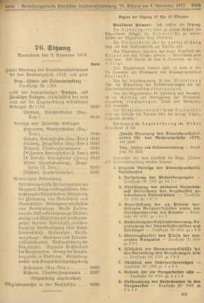 76. Sitzung. Sonnabend den 8. November 1919