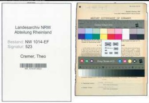Entnazifizierung Theo Cremer , geb. 10.07.1904 (Dentist)