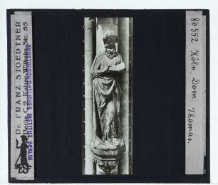Köln, Dom,Köln, Dom, Chorpfeilerfiguren (Apostelzyklus) : Apostel Thomas