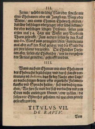 Titulus VII. De Raptu.